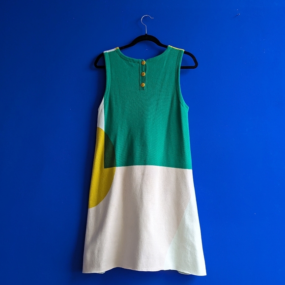 Anthropologie Knit Geometric Print Shift Dress - Picture 2 of 7